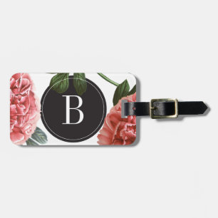 Monogramm Vintage Botanik Druck Gepäckanhänger