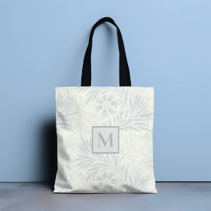 Monogramm Vintage-Grau Blumenmuster Botanisch