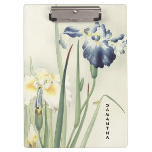 Monogramm Vintage Japanische Schwertlilie Clipboar Klemmbrett