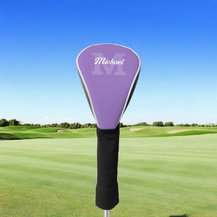 Monogramm Vintage Kalligrafie Lila Golf Headcover
