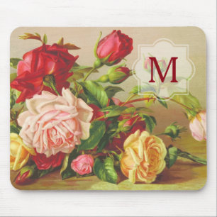 Monogramm-Vintage viktorianische Mousepad