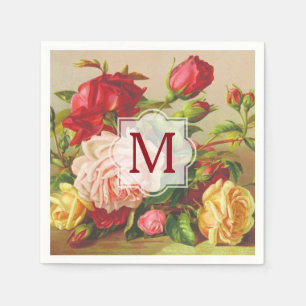 Monogramm-Vintage viktorianische Serviette