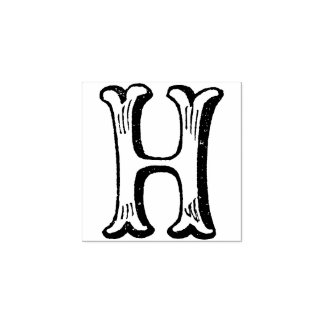 Monogramm Vintager Anfangsbuchstaben H Gummistempel