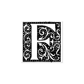 Monogramm Vintager Verzierter Anfangsbuchstabe F Gummistempel