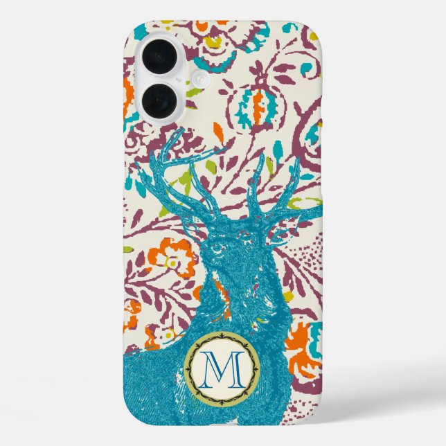 Monogramm Vintages Hirschkunstwald-iPhone Case-Mate iPhone Hülle (Rückseite)