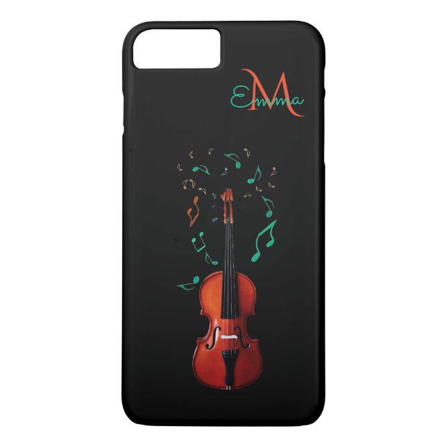 Monogramm-Violinen-Musik iPhone 7 Plusfall Case-Mate iPhone Hülle (Rückseite)