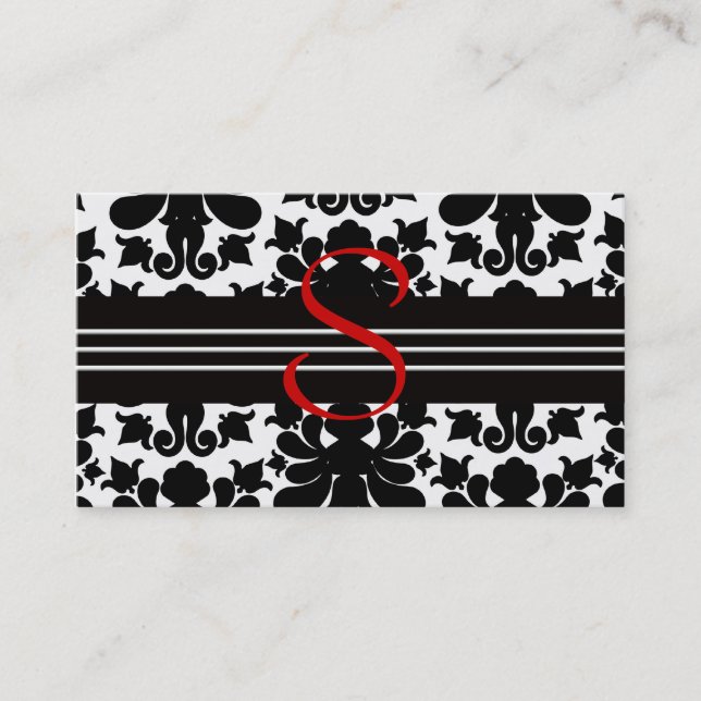 Monogramm-Visitenkarte Visitenkarte (Vorderseite)