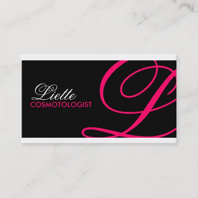 Monogramm-Visitenkarten Visitenkarte (Vorderseite)