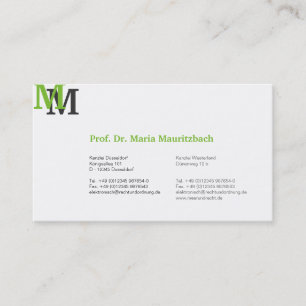 Monogramm-Visitenkarten Visitenkarte
