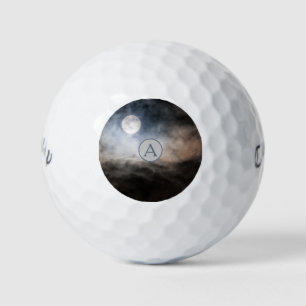 Monogramm Vollmond personalisiert Golfball