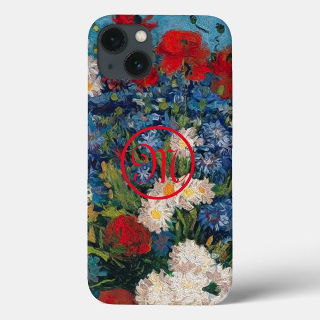 Monogramm von Van Gogh & Elizabeth Blume - Case-Mate iPhone Hülle (Rückseite)