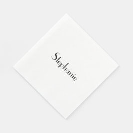 Monogramm-Vorlage Schwarz-weiß Benutzerdefiniert C Serviette