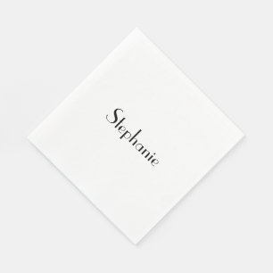 Monogramm-Vorlage Schwarz-weiß Benutzerdefiniert C Serviette