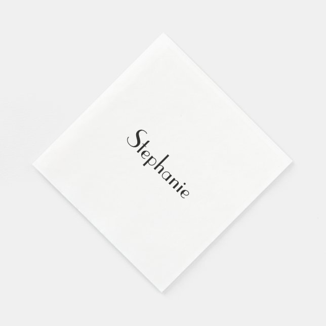 Monogramm-Vorlage Schwarz-weiß Benutzerdefiniert C Serviette (Ecke)