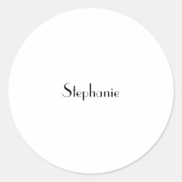 Monogramm-Vorlage Schwarz-weiß Benutzerdefiniert N Runder Aufkleber