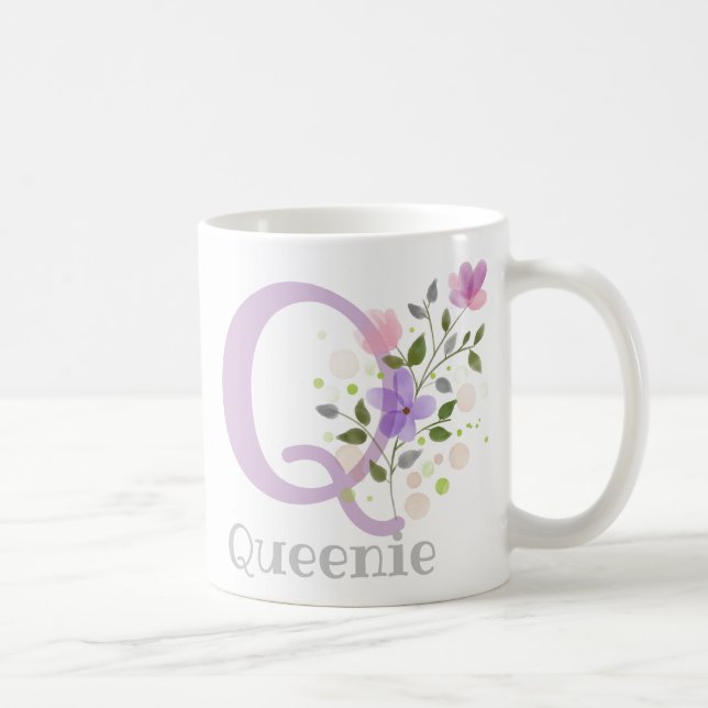 Monogramm & Vorname Kaffeetasse (Rechts)