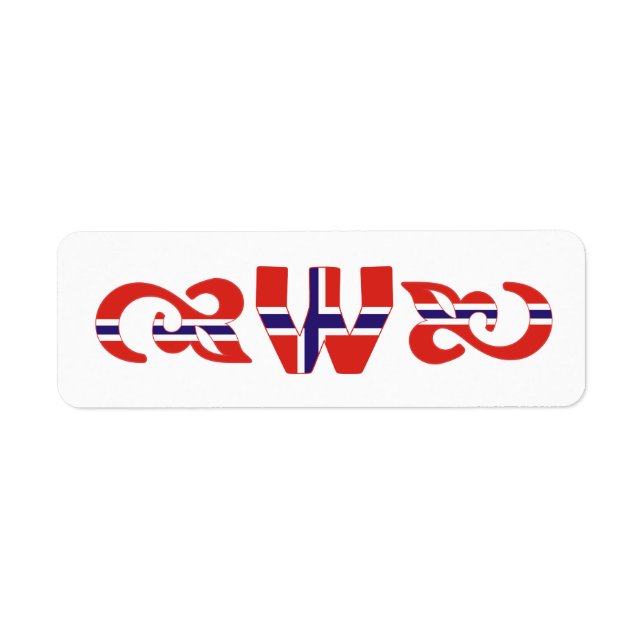 Monogramm-W-Norwegisches Etikett (Vorne)