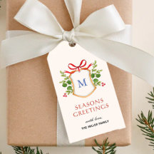 Monogramm Wappen mit Grün Feiertage