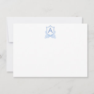 Monogramm-Wappen Personalisiert-flache Note-Karte Mitteilungskarte