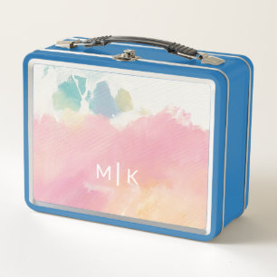 Monogramm  , was ich nach dem Wecken sah Metall Lunch Box