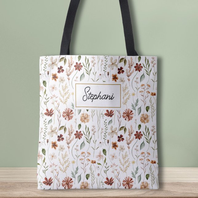 Monogramm-Wasserfarbe Vintage-Wildblumen-Blumenmus (Close up)