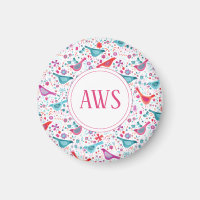 Monogramm Watercolor Birds