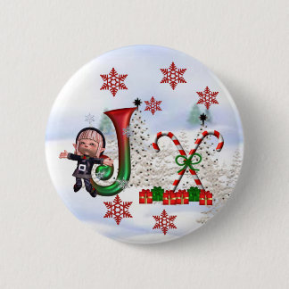 Monogramm-Weihnachtsknopf J Button