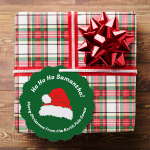 Monogramm Weihnachtsmann Frohe Weihnachten Ornament Karte