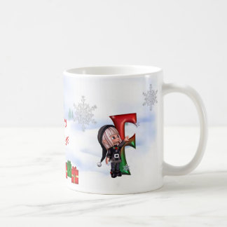 Monogramm-Weihnachtsschale F Tasse