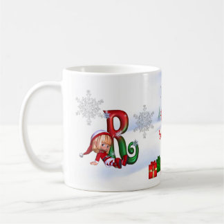 Monogramm-Weihnachtsschale R Tasse