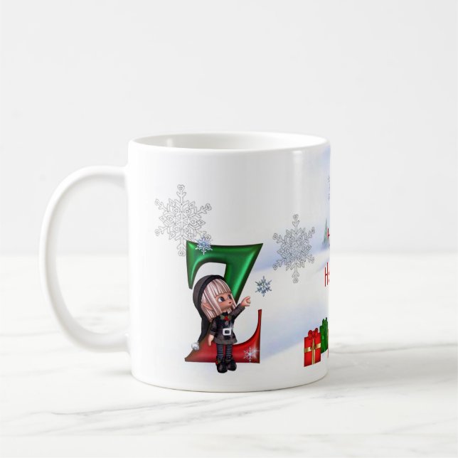 Monogramm-Weihnachtsschale Z Tasse (Links)