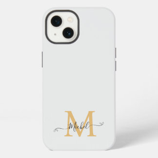 Monogramm weiß | Elegant Minimalistisch iPhone 13 Hülle