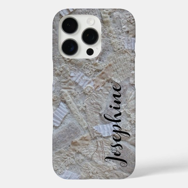 Monogramm Weißcreme-Kalligraphie abstrakt Case-Mate iPhone Hülle (Rückseite)