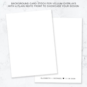 Monogramm weißer Hintergrund für Vellum-Overlay Einladung