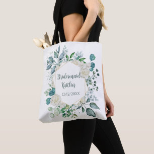 Monogramm Weißer Rosen Grünzeug Eukalyptus Brautju