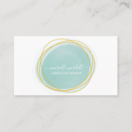 Monogramm weißer Text für den goldenen Wasserfarbk Visitenkarte