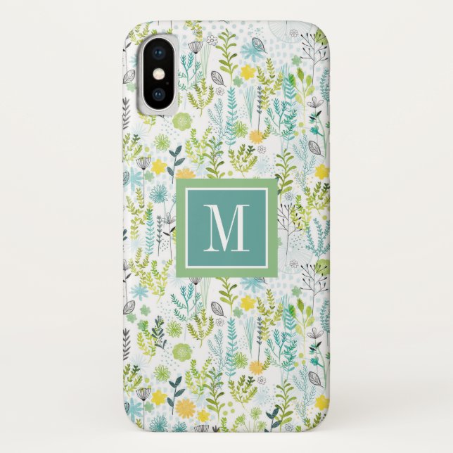 Monogramm | wildes und freies Muster Case-Mate iPhone Hülle (Rückseite)