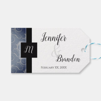Monogramm-Wirbel-Gastgeschenk Hochzeit Geschenkanhänger