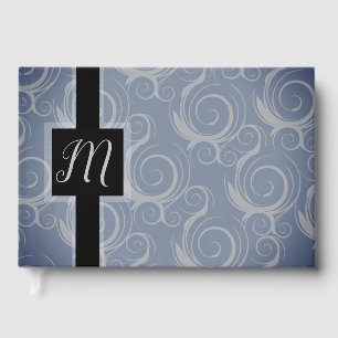 Monogramm-Wirbel Hochzeit Gästebuch