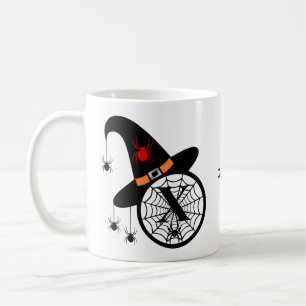 Monogramm X Halloween Hexe Spinnen Dein Name Kaffeetasse