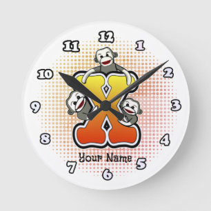 Monogramm X Sock Monkey Uhr