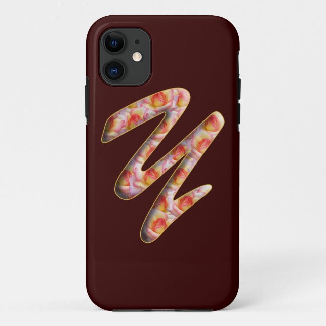 Monogramm Y im Rosenmuster Iphone 5 Hülle (Rückseite)