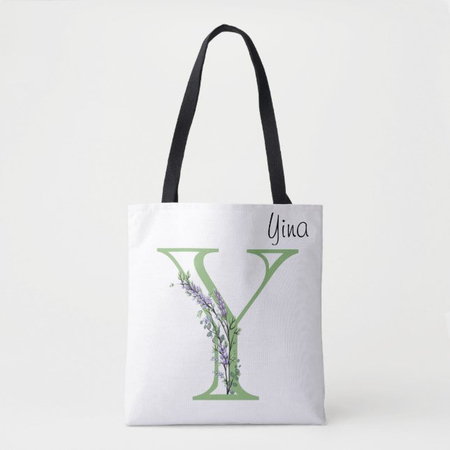 Monogramm Y Lavendel Eukalyptus (Vorderseite)