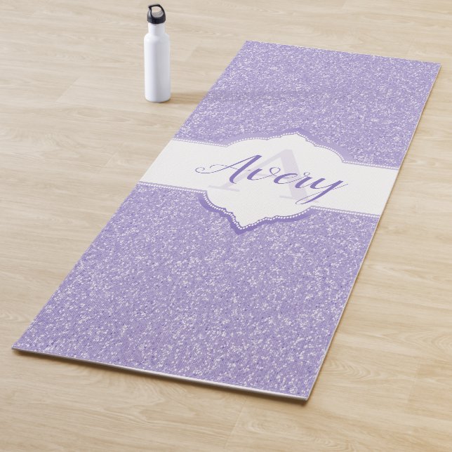 Monogramm Yogmata lila Glitzer Yogamatte (Beispiel)