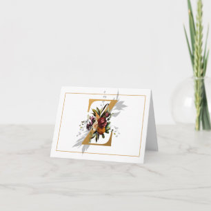 Monogramm Z Gold Monogramm Floral
