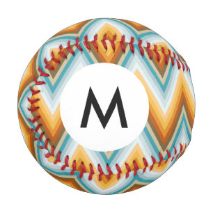 Monogramm Zickzack Hintergrundmuster Baseball