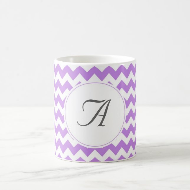 Monogramm-Zickzack Initialen Kaffeetasse (Mittel)