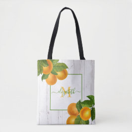 Monogramm Zitrusfrüchte Orangen Aquarell rustikale