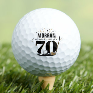 Monogramm zum 70. Geburtstag Golfball