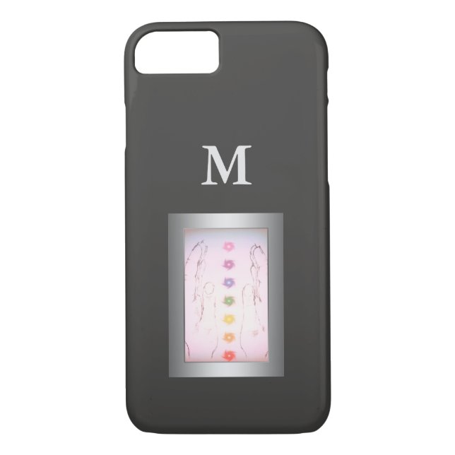 Monogramm zur Silver Healing Handheilung Case-Mate iPhone Hülle (Rückseite)